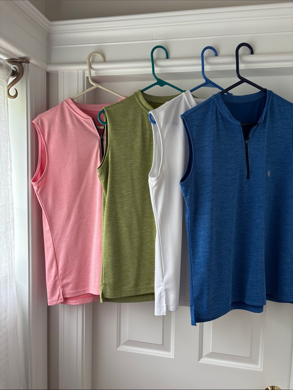 Kids Sleeveless Athletic Top - Pink, Green, White, Blue